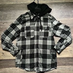 Mens size L Flannel-Hoodie